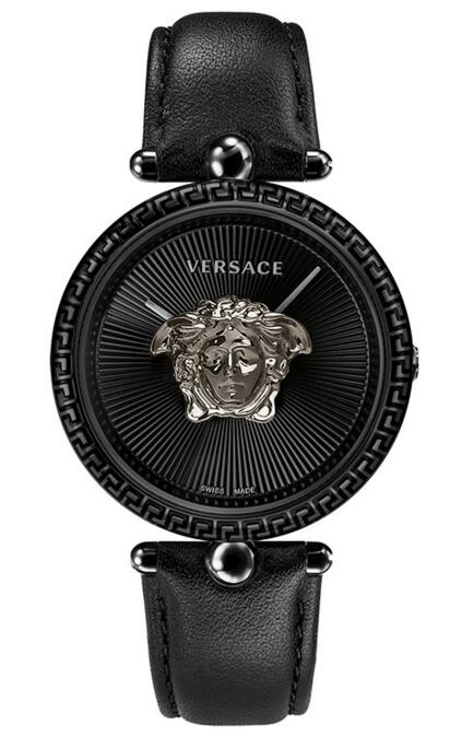 Review Replica Versace Palazzo Empire VCO050017 black stainless steel watch